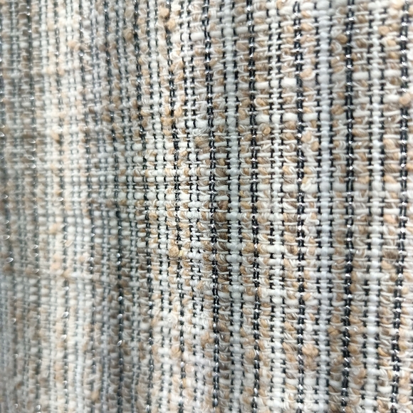 L'AGENCE Revolve Metallic Tweed with Lamb Leather Trim Shift Dress Sz. 6 - Picture 3 of 10